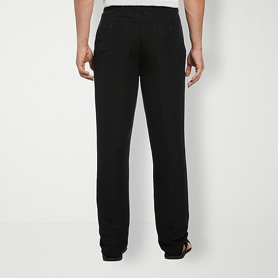 Cubavera 32" Inseam Linen Mens Regular Fit Drawstring Pant