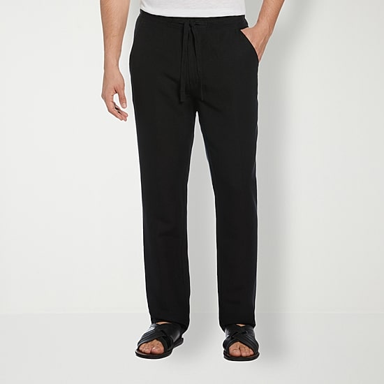 Cubavera 32" Inseam Linen Mens Regular Fit Drawstring Pant
