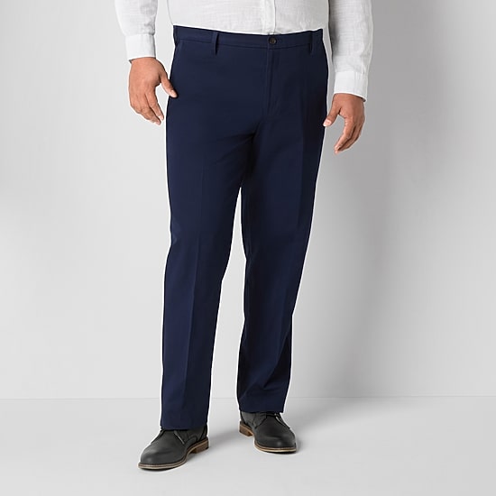 Dockers Workday Khaki With Smart 360 Flex Mens Classic Fit Big and Tall Flat Front Pant