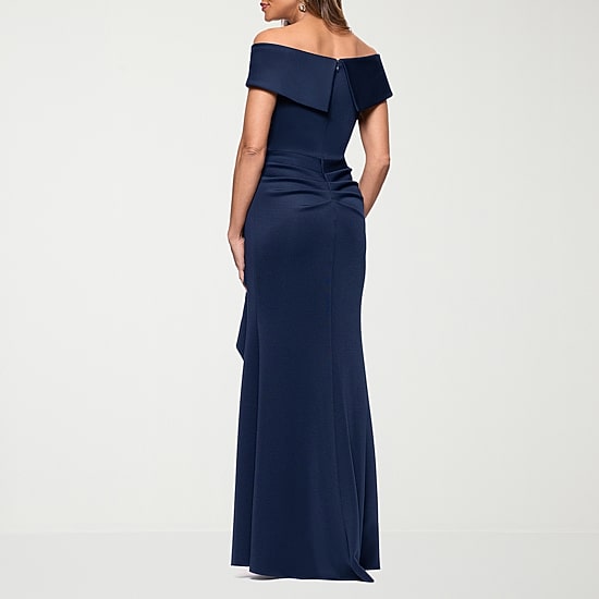 DJ Jaz Womens Sweetheart Neck Short Sleeve Evening Gown