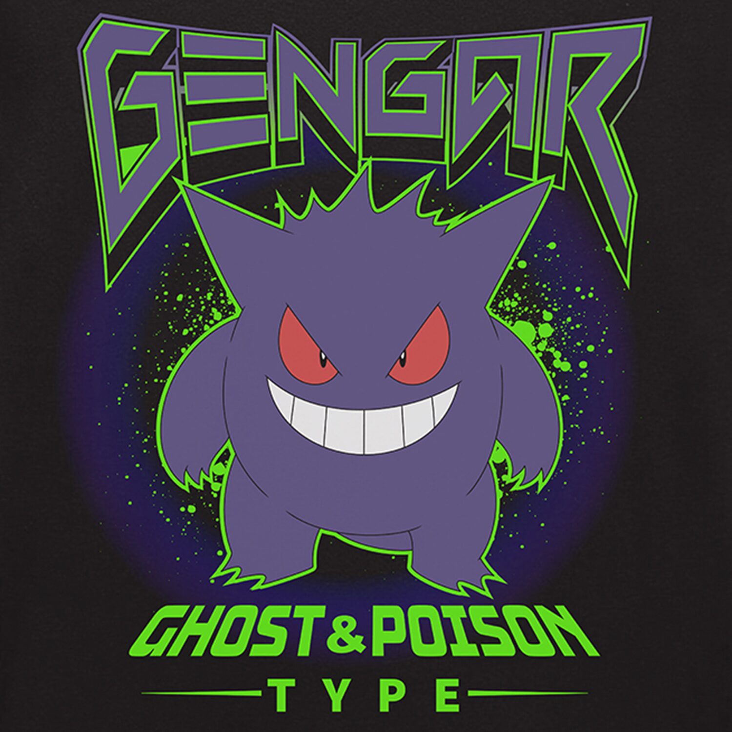 Gengar Little & Big Kid Boys Crew Neck Short Sleeve Regular Fit Pokemon Graphic T-Shirt