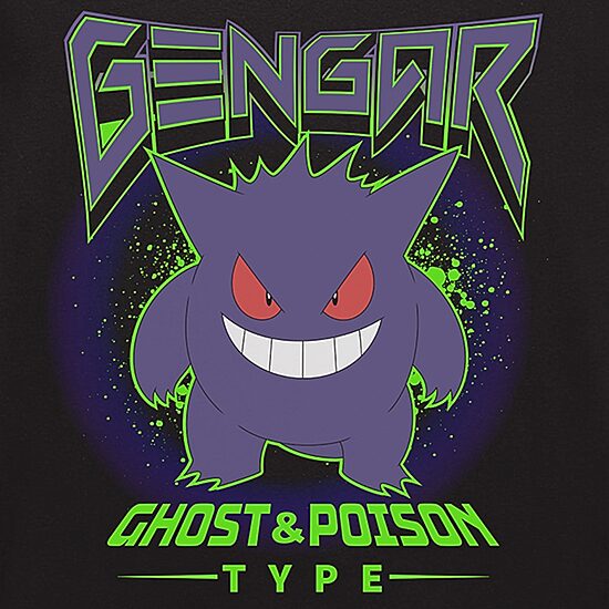 Gengar Little & Big Kid Boys Crew Neck Short Sleeve Regular Fit Pokemon Graphic T-Shirt