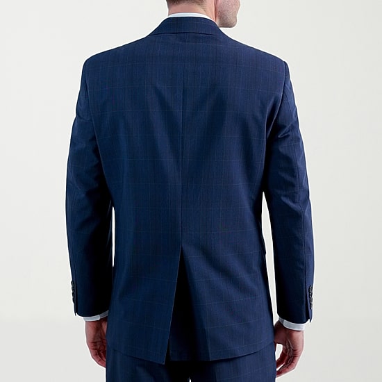 Haggar JMH Prince Of Wales Mens Stretch Fabric Classic Fit Plaid Suit Jacket