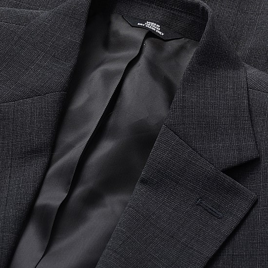 Haggar JMH Tailored Wool Windowpane Mens Stretch Fabric Modern Fit Suit Jacket