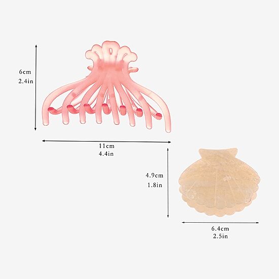 Bijoux Bar Shell Claw 2-pc. Hair Clip