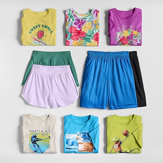 Xersion Little & Big Kid Girls Stretch Fabric Mid Rise Pull-On Short