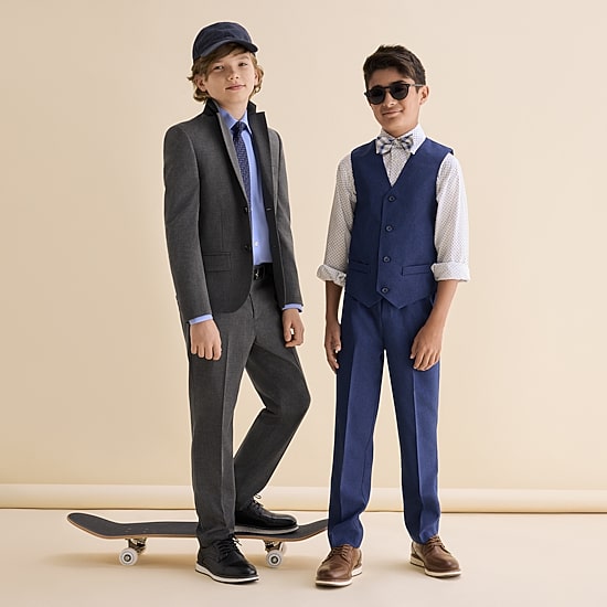 Stafford Cooper Little & Big Kid Boys Cap Closed Toe Oxford Shoes