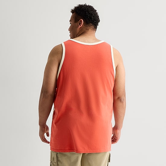 Arizona Mens Crew Neck Sleeveless Big and Tall Tank Top
