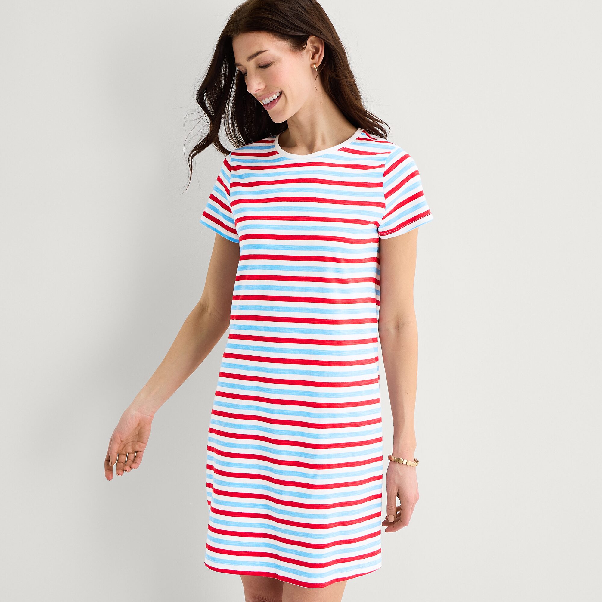St. John's Bay Womens Short Sleeve T-Shirt Dress