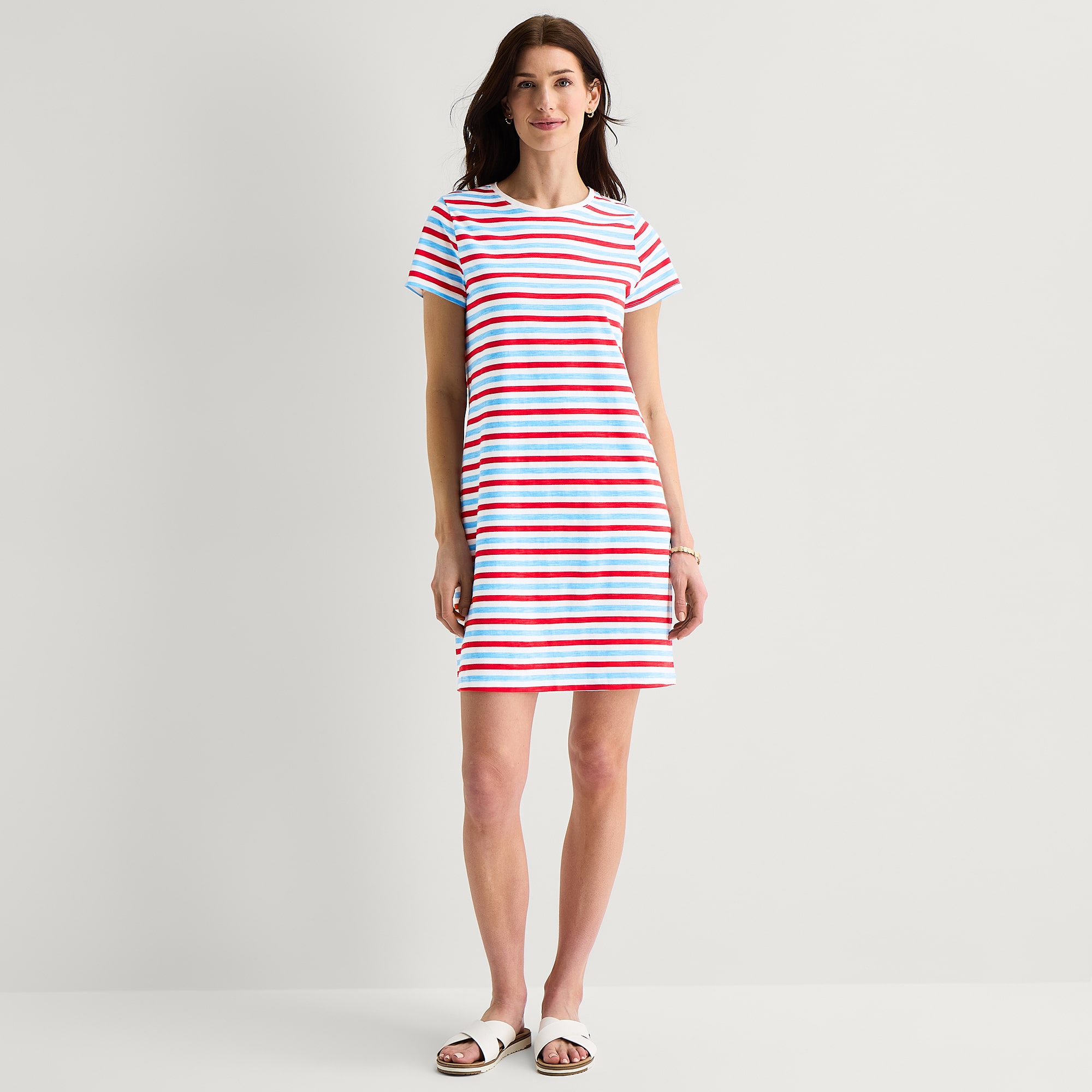 St. John's Bay Womens Short Sleeve T-Shirt Dress