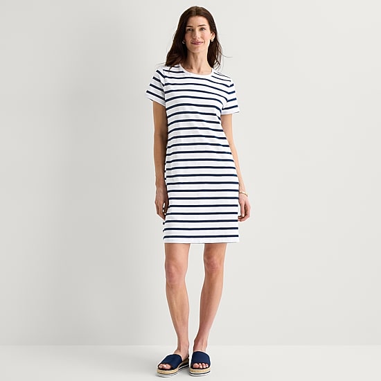 St. John's Bay Womens Short Sleeve T-Shirt Dress