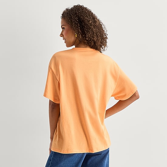 Jerry Leigh Capri Italy Womens Juniors Crew Neck Short Sleeve Regular Fit Graphic T-Shirt