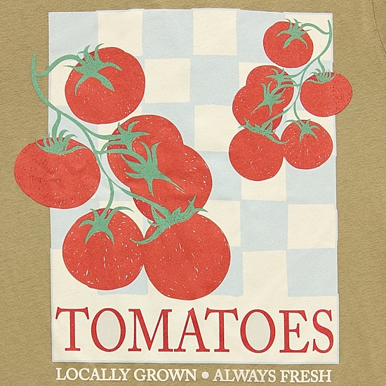 Grayson Threads, The Label Tomato Boyfriend Tee Womens Juniors Crew Neck Short Sleeve Regular Fit Graphic T-Shirt