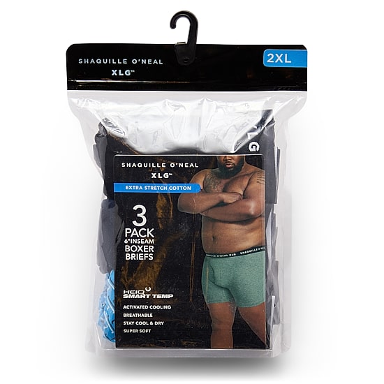 Shaquille O'Neal XLG™ Activated Cooling Mens Big and Tall 3 Pack Boxer Briefs 346161