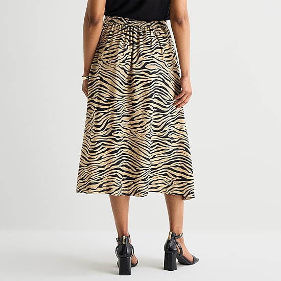 Liz Claiborne Womens Midi A-Line Skirt