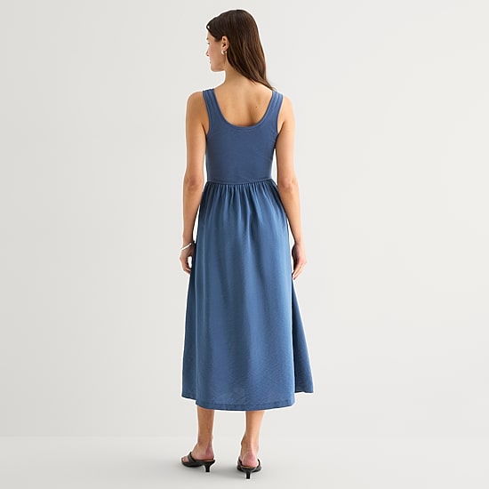 a.n.a Womens U Neck Sleeveless Maxi Dress