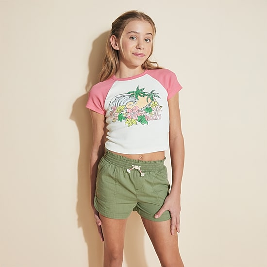 Roxy Big Kid Girls Crew Neck Short Sleeve Fitted Graphic T-Shirt