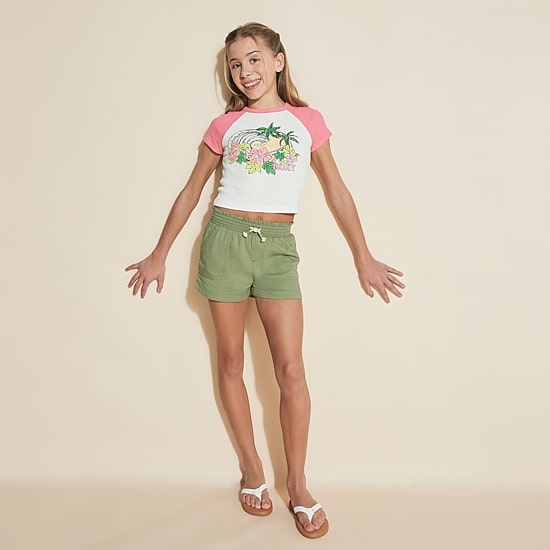 Roxy Big Kid Girls Crew Neck Short Sleeve Fitted Graphic T-Shirt