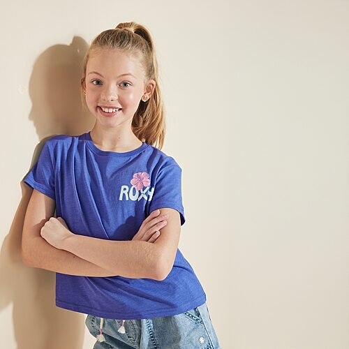 Roxy Big Kid Girls Crew Neck Short Sleeve Regular Fit Graphic T-Shirt, Xl (16), Blue