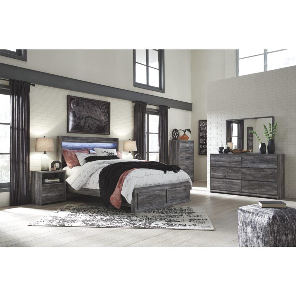 Signature Design by Ashley Baystorm 1-Drawer Nightstand in Dark Gray