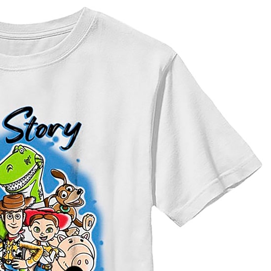 Disney Collection Little & Big Kid Boys Crew Neck Short Sleeve Regular Fit Buzz Lightyear Jessie Rex Graphic T-Shirt