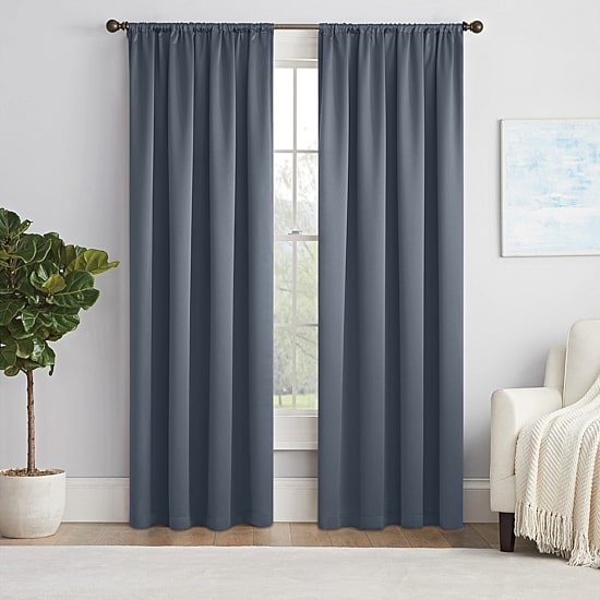 Eclipse Thermapanel Rod Pocket Light-Filtering Single Curtain Panel