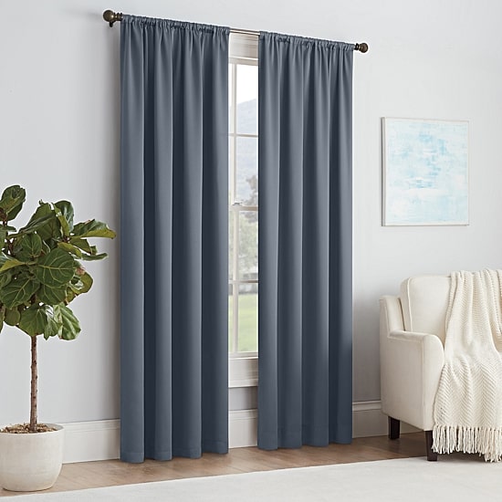 Eclipse Thermapanel Rod Pocket Light-Filtering Single Curtain Panel