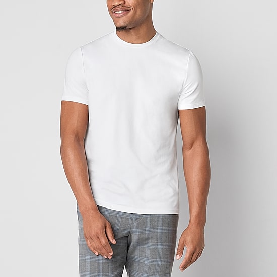 J. Ferrar Mens Crew Neck Short Sleeve Quick Dry T-Shirt