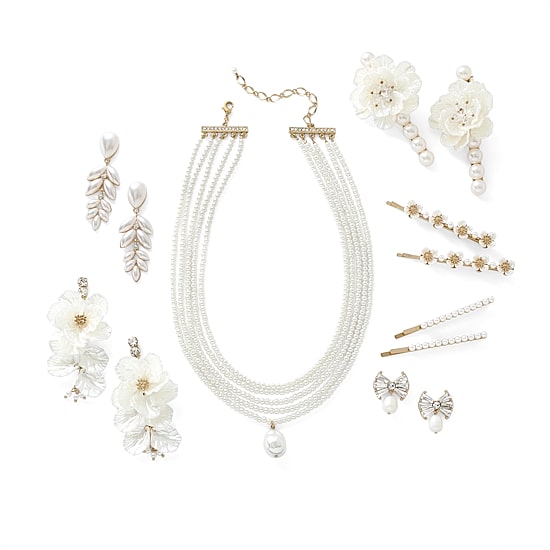 Bijoux Bar Womens White Glass 10K Gold Over Brass Hypoallergenic 16 Inch Strand Necklace