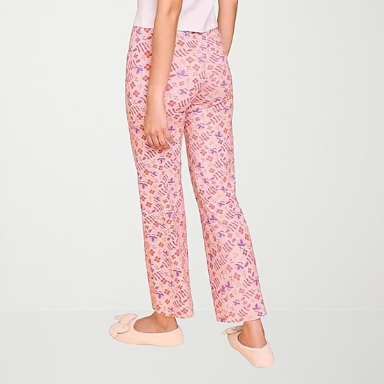 Ilusion Womens Round Neck Short Sleeve 2-pc. Pajama Set