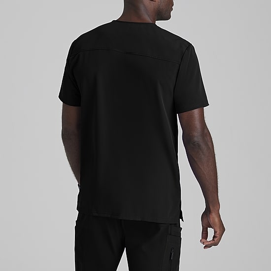 Barco Unify But153 Rally 3-Pocket Mens Big and Tall V Neck Short Sleeve Stretch Fabric Moisture Wicking Wrinkle Resistant Scrub Top