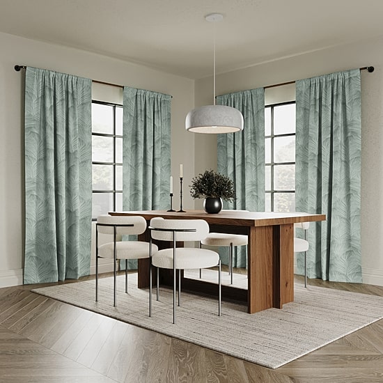 Indigo Road by Egypt Sherrod Coppa Leaf Motif Magnetic Closure Back Tab 100% Blackout Single Curtain Panel