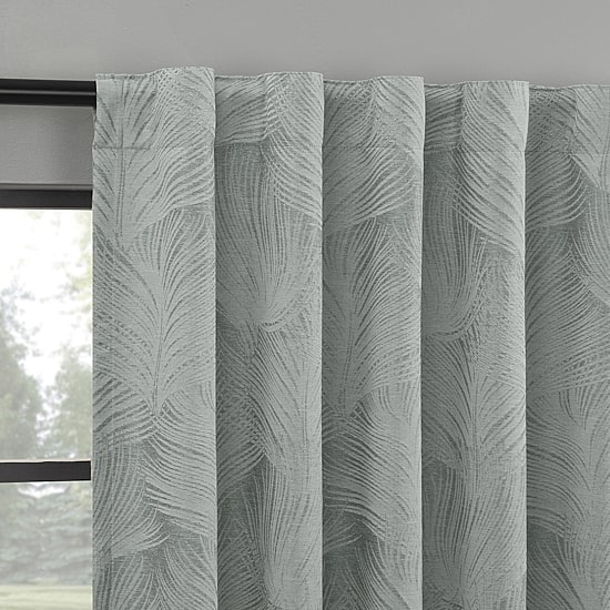 Indigo Road by Egypt Sherrod Coppa Leaf Motif Magnetic Closure Back Tab 100% Blackout Single Curtain Panel