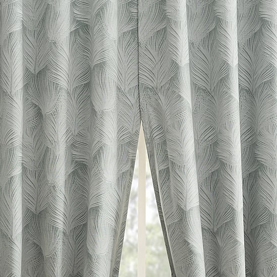 Indigo Road by Egypt Sherrod Coppa Leaf Motif Magnetic Closure Back Tab 100% Blackout Single Curtain Panel