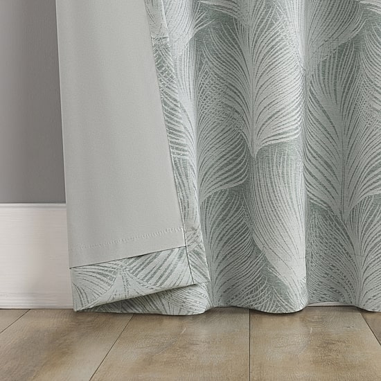 Indigo Road by Egypt Sherrod Coppa Leaf Motif Magnetic Closure Back Tab 100% Blackout Single Curtain Panel