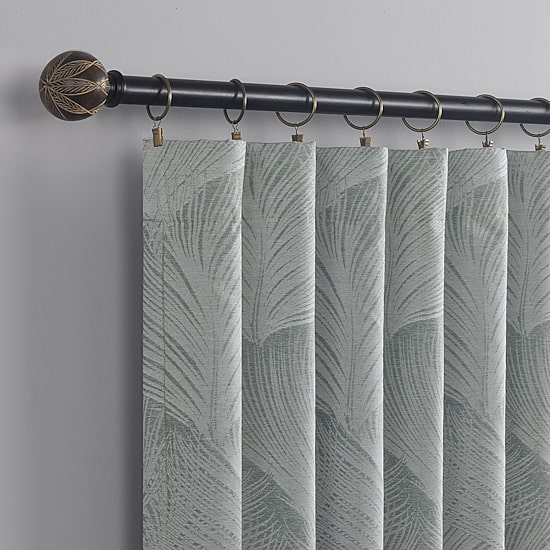 Indigo Road by Egypt Sherrod Coppa Leaf Motif Magnetic Closure Back Tab 100% Blackout Single Curtain Panel