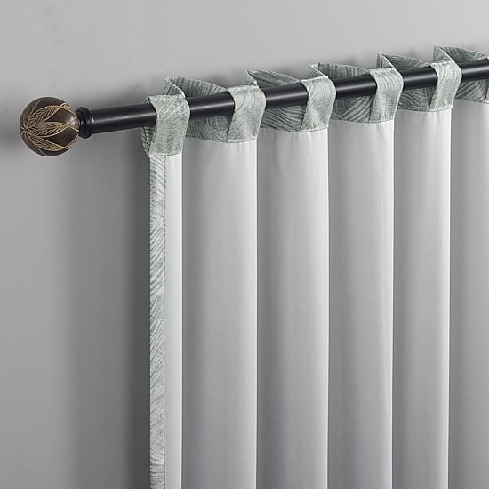 Indigo Road by Egypt Sherrod Coppa Leaf Motif Magnetic Closure Back Tab 100% Blackout Single Curtain Panel