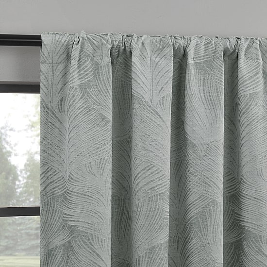 Indigo Road by Egypt Sherrod Coppa Leaf Motif Magnetic Closure Back Tab 100% Blackout Single Curtain Panel