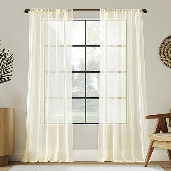 Indigo Road by Egypt Sherrod Nahla 100% Cotton Rod Pocket Sheer Single Curtain Panel