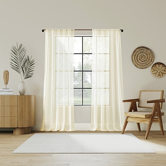 Indigo Road by Egypt Sherrod Nahla 100% Cotton Rod Pocket Sheer Single Curtain Panel