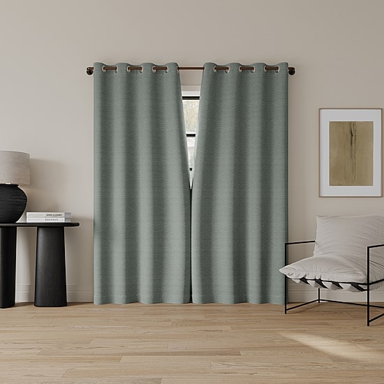 Indigo Road by Egypt Sherrod Sarasi Contrast Tweed Magnetic Closure Grommet Top 100% Blackout Single Curtain Panel