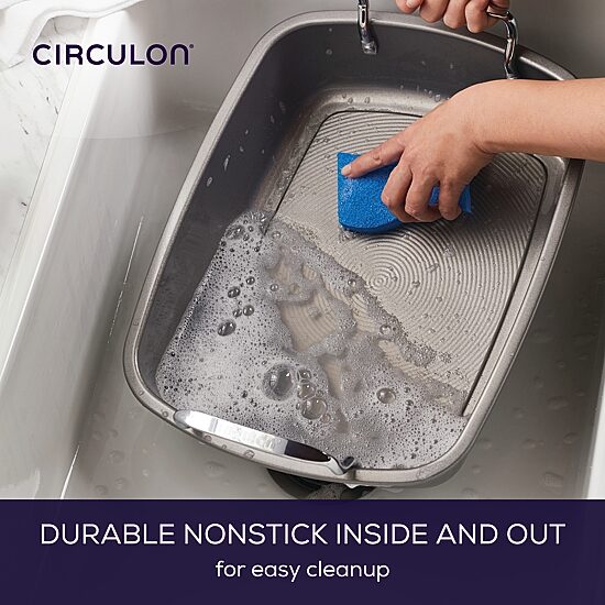 Circulon® Nonstick 17"x13" Roasting Pan with Rack
