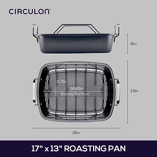 Circulon 17X13" Roaster with Rack