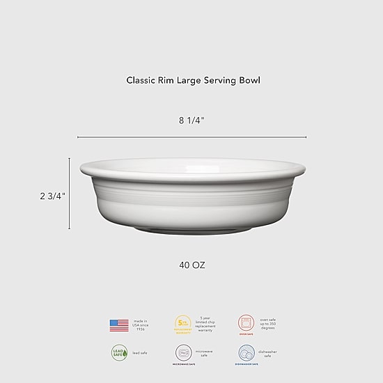 Fiesta Classic Rim Ceramic Serving Bowl