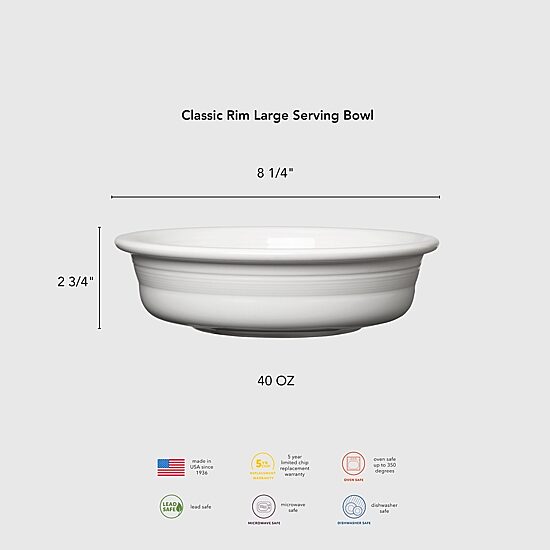 Fiesta Classic Rim Ceramic Serving Bowl