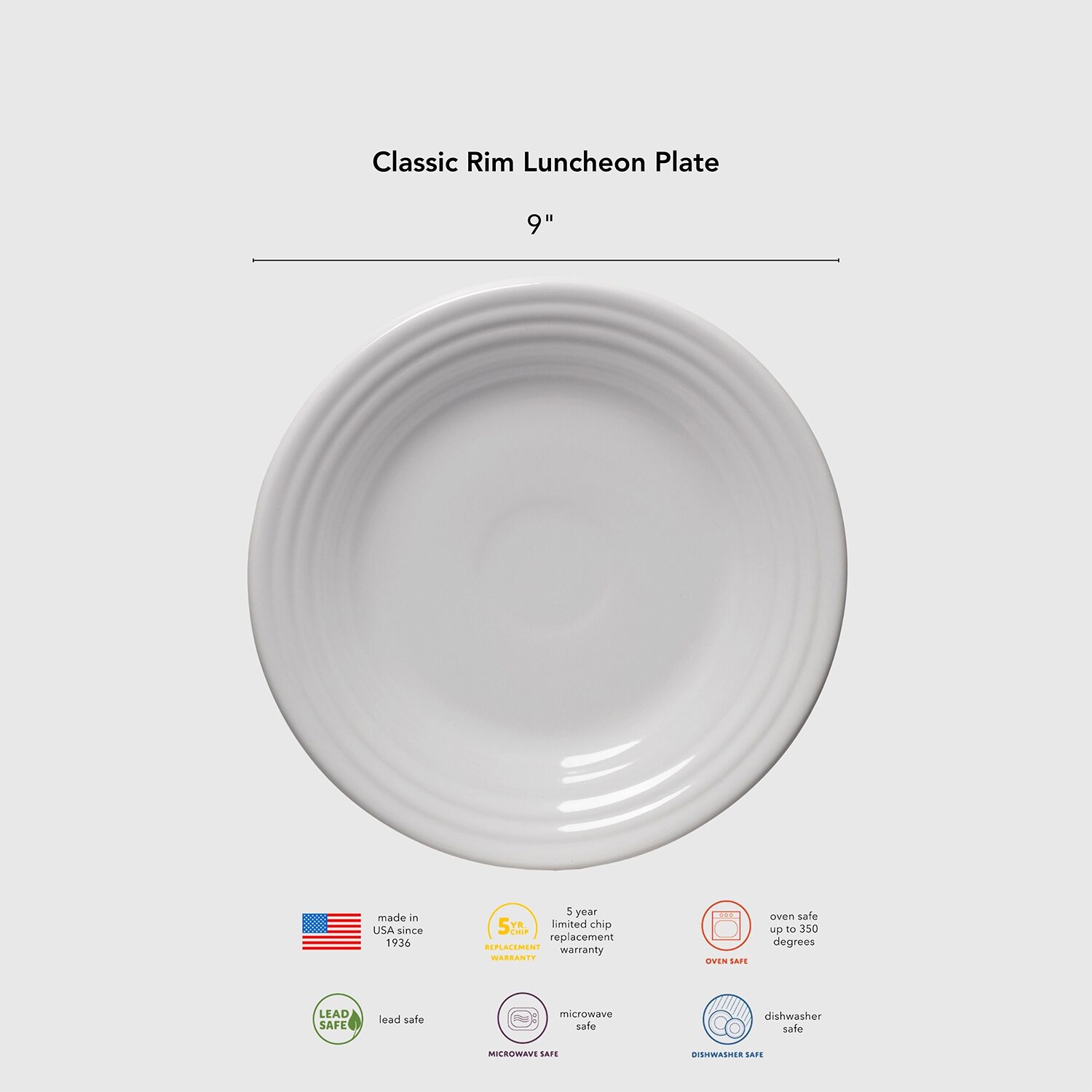 Fiesta Classic Rim Luncheon Plate