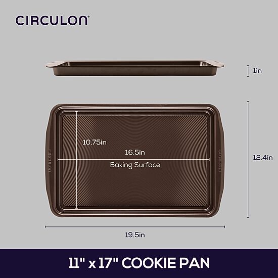 Circulon® Nonstick Bakeware, 11X17-Inch Cookie Sheet, Chocolate