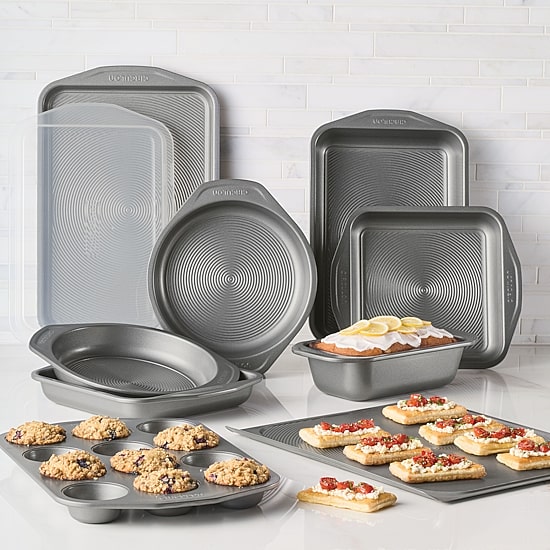 Circulon® Total Nonstick Bakeware, 10-Piece Set, Gray