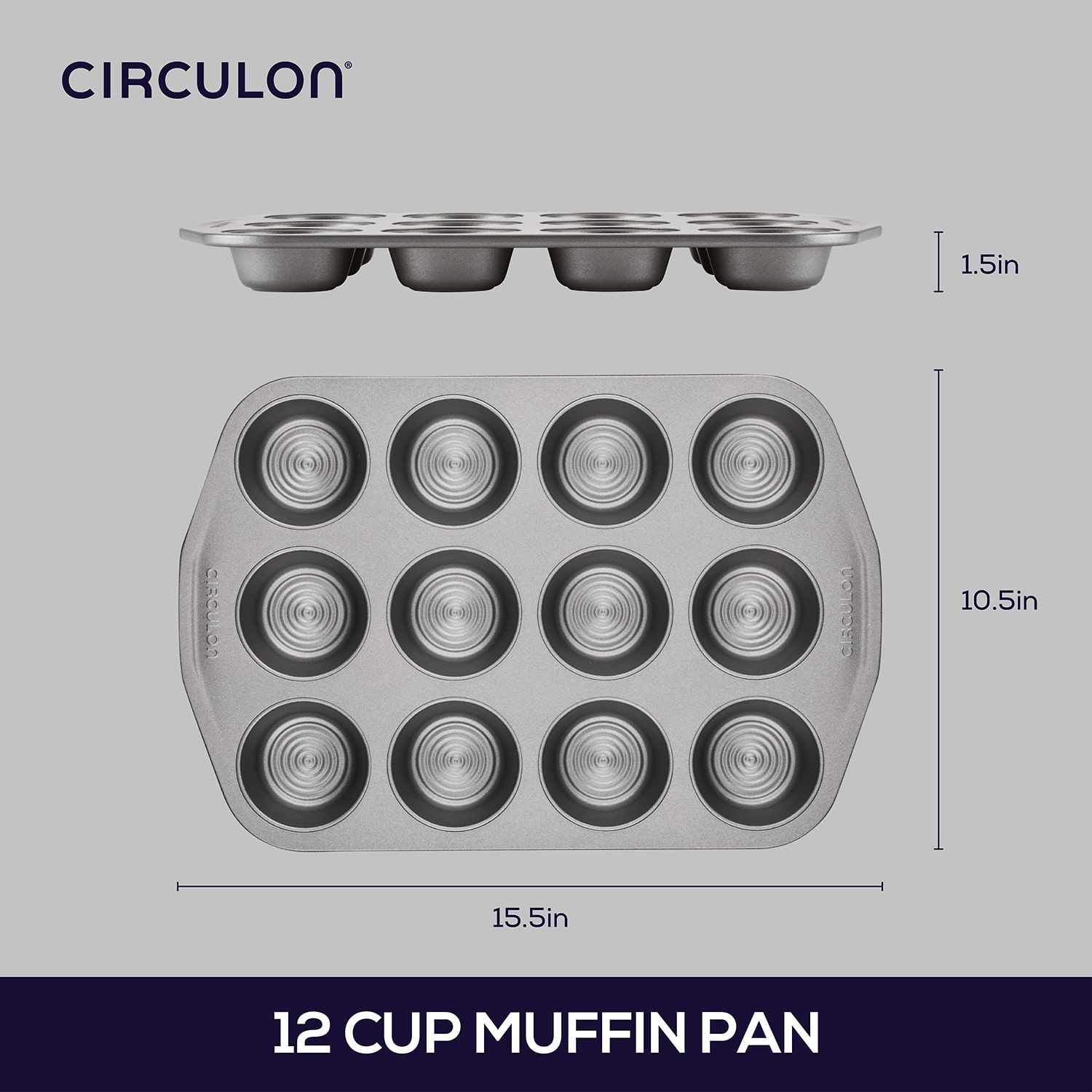 Circulon® 12-Cup Nonstick Muffin Pan