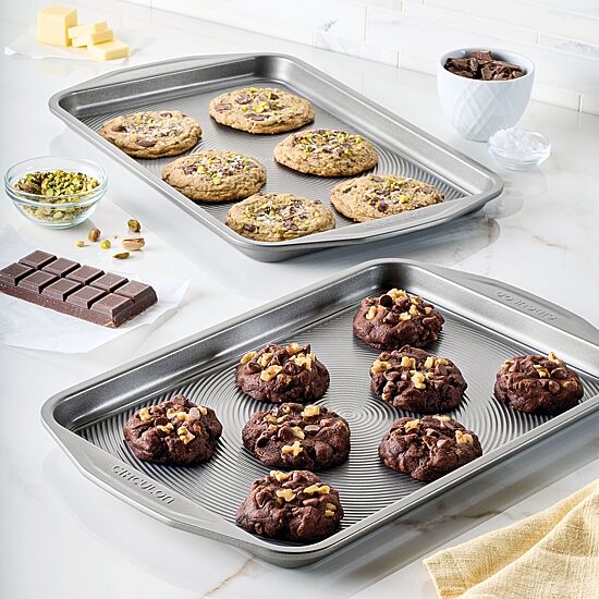 Circulon® Total Nonstick Bakeware, 2-Piece Cookie Sheet Set, Gray